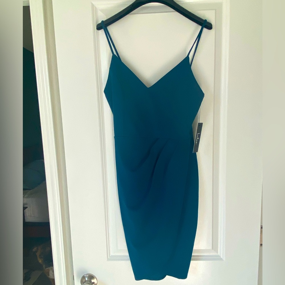 Forever Your Girl Teal Blue Bodycon Dress